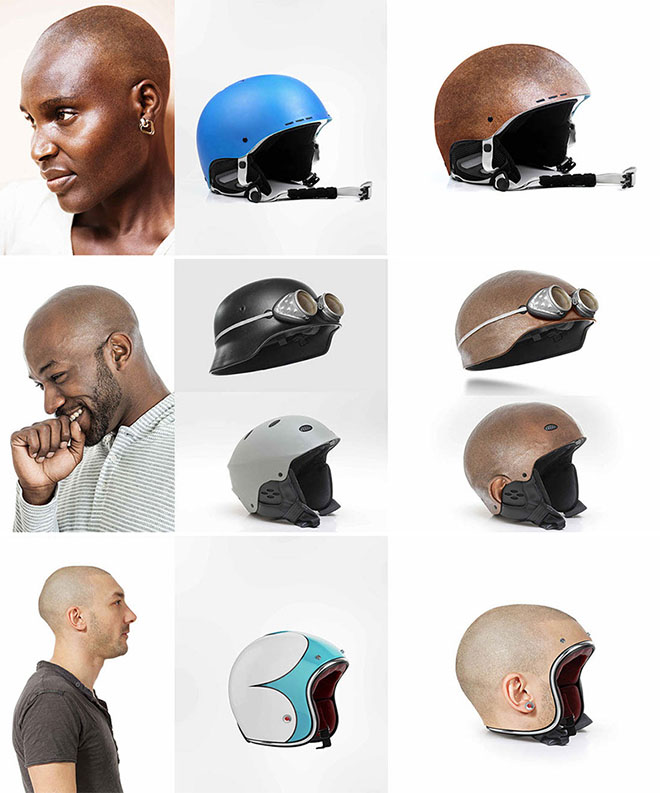 Design Museum- Custom-made Bike Human Heads Helmet by Jyo John-5